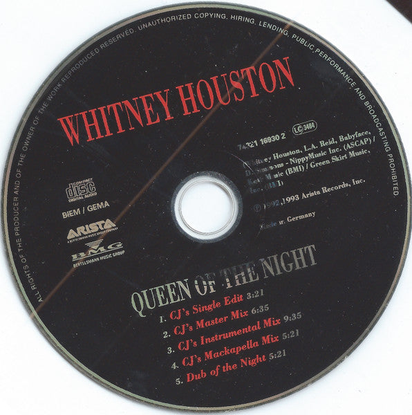 Whitney Houston – Queen Of The Night