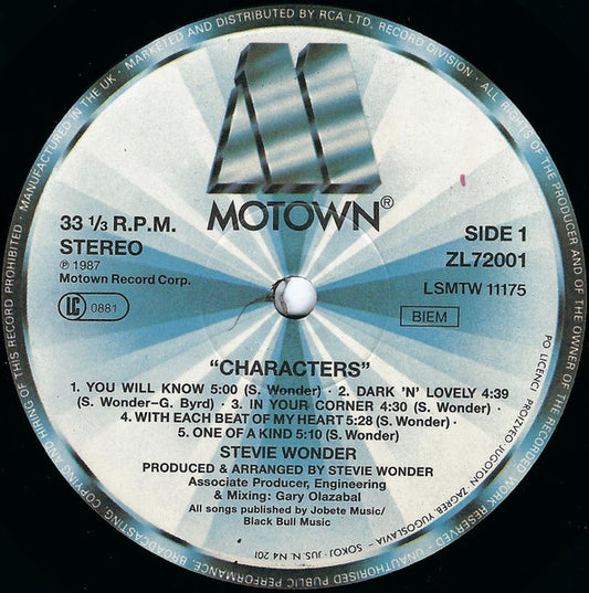 Stevie Wonder – Characters