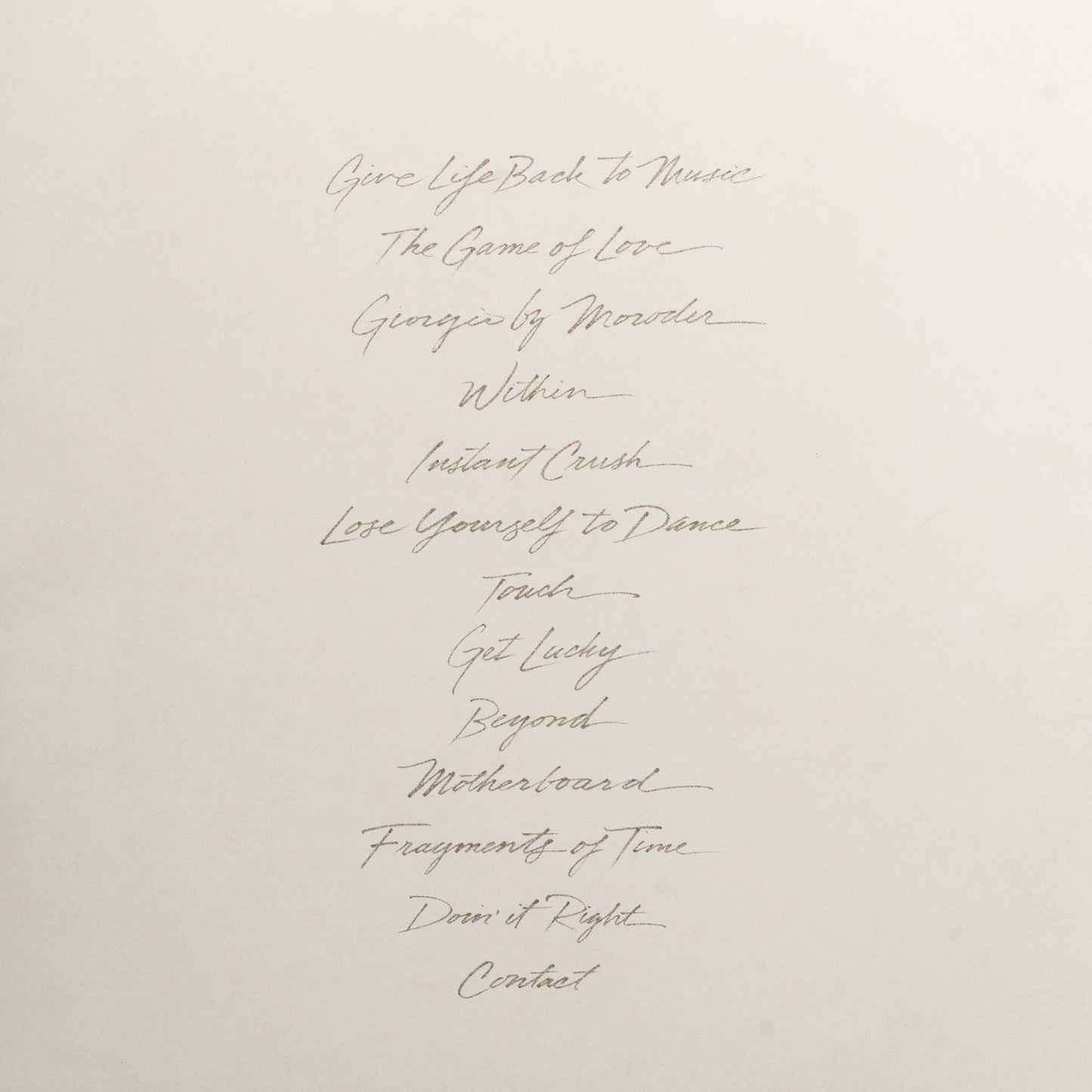 Daft Punk – Random Access Memories (Drumless Edition)
